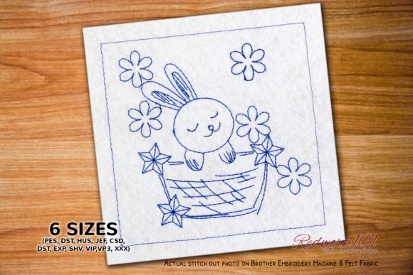 Cute Easter Bunny Redwork: A Designer's Review