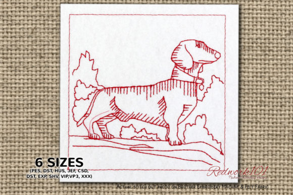 Dachshund Dog Redwork: A Seller's Review for Etsy Shops