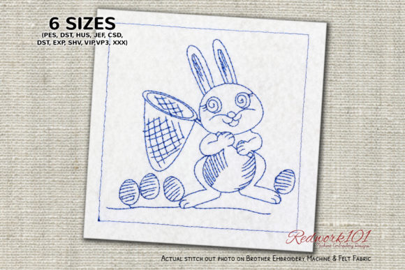 Easter Rabbit with Net Redwork: A Designer's Review