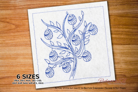 Easter Tree with Eggs Redwork: A Designer's Review