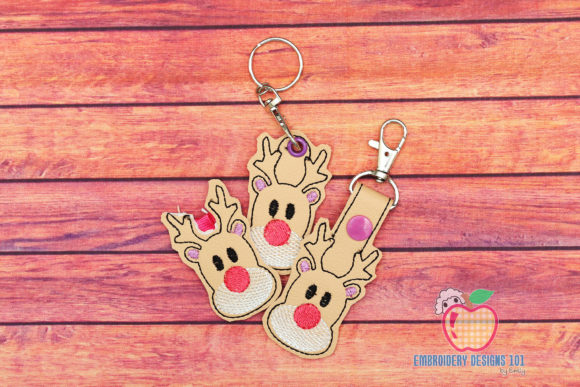 Funny Reindeer Face ITH KeyFob Snaptab Review