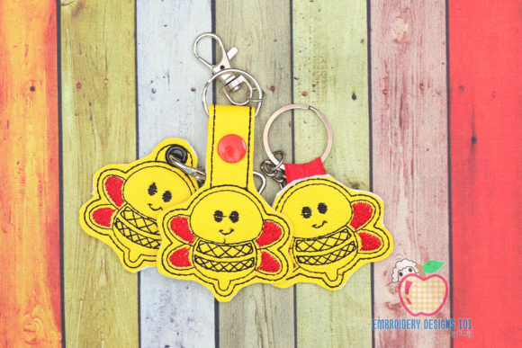 Review: Cartoon Bee Flying ITH Keyfob Design for Boutiques