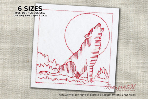 Wolf Howling in Full Moon: A Seasonal Embroidery Review